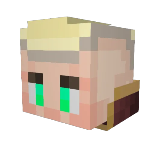 FunkFabulous Minecraft avatar head, 3D render