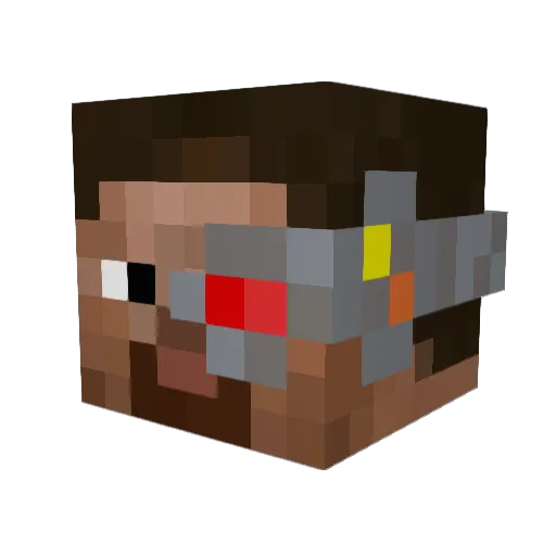 FunkMarvel Minecraft avatar head, 3D render