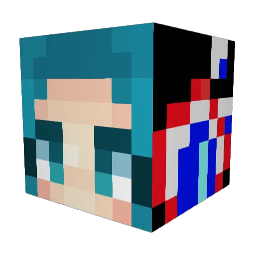 Funk_Hauser Minecraft avatar head, 3D render