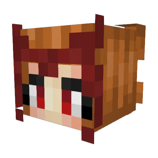Funkaa Minecraft avatar head, 3D render