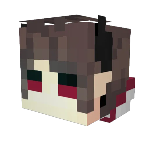 FunkeDevil Minecraft avatar head, 3D render