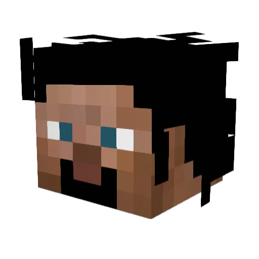 FunkehMeister Minecraft avatar head, 3D render