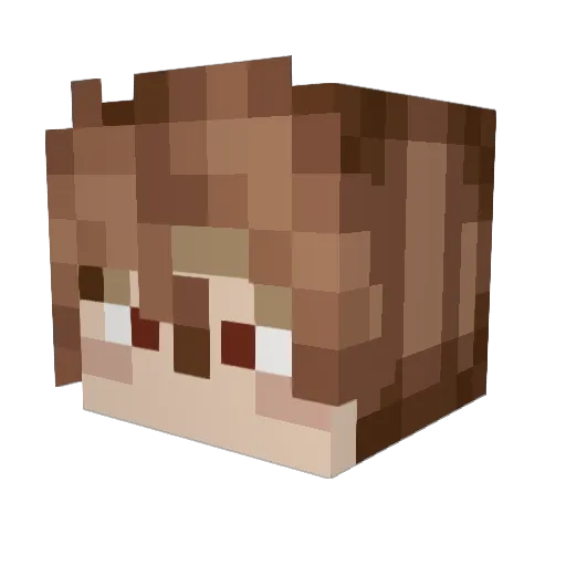 FunkeyKittens Minecraft avatar head, 3D render