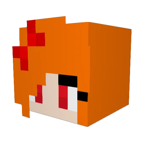 Funkeyero Minecraft avatar head, 3D render