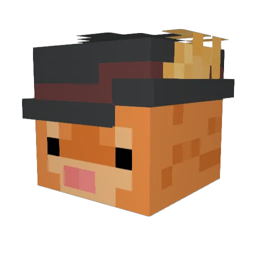 Funkilicous Minecraft avatar head, 3D render
