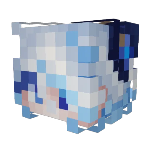 FunkinEz Minecraft avatar head, 3D render