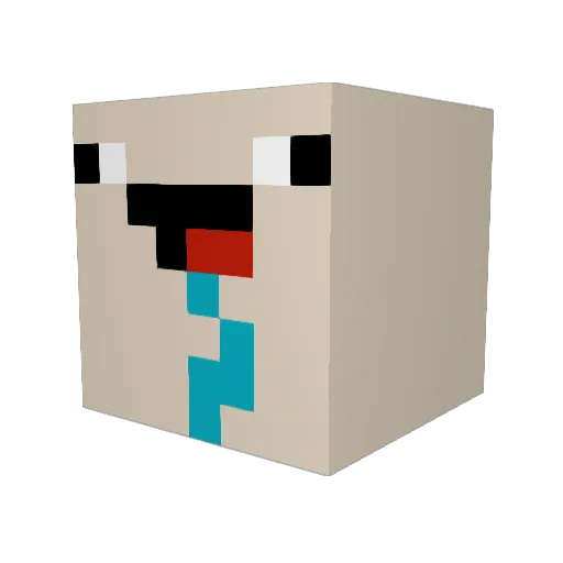 FunkisMonkis Minecraft avatar head, 3D render