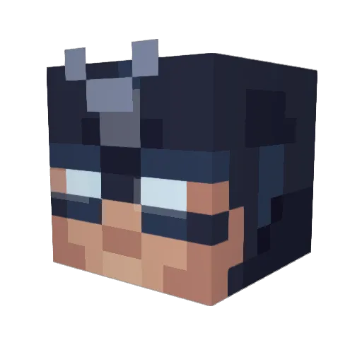 FunklyMuncly Minecraft avatar head, 3D render