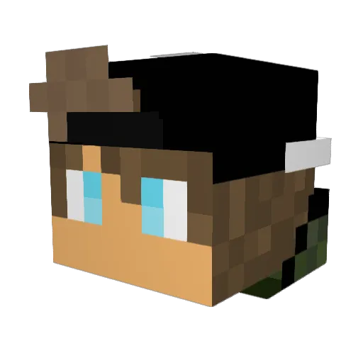 Funkmachine69 Minecraft avatar head, 3D render