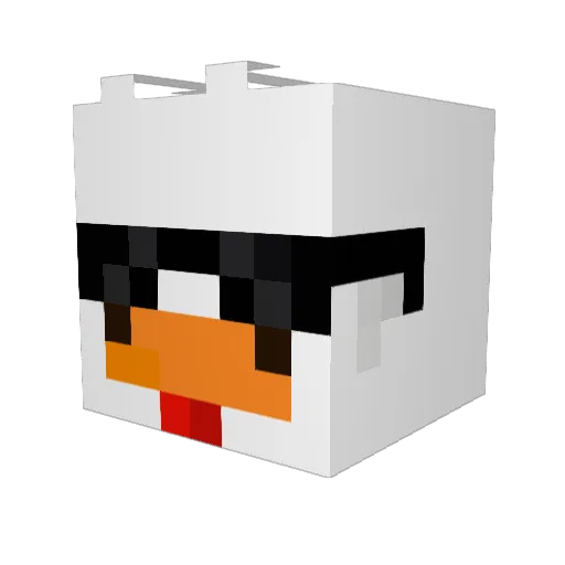 FunkyChicken168 Minecraft avatar head, 3D render