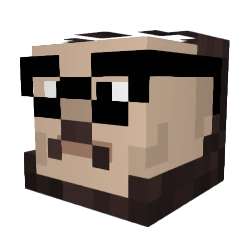 FunkyKong64 Minecraft avatar head, 3D render