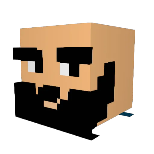 FunkyLights Minecraft avatar head, 3D render
