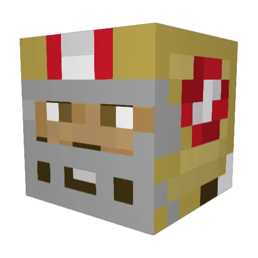FunkyPea Minecraft avatar head, 3D render