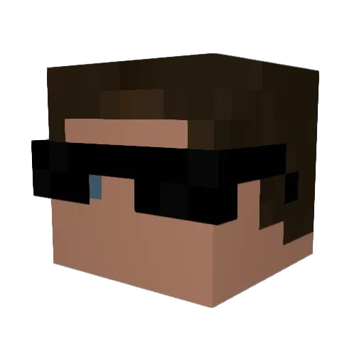 Funky_Duck Minecraft avatar head, 3D render