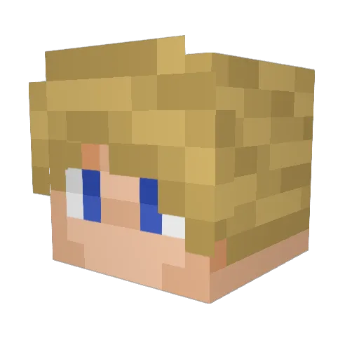 Funky_P Minecraft avatar head, 3D render