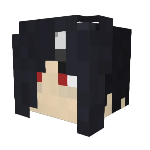 Funkybinx Minecraft avatar head, 3D render