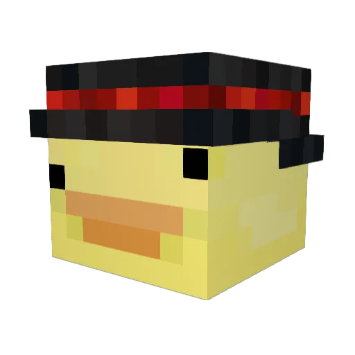 Funkzh Minecraft avatar head, 3D render
