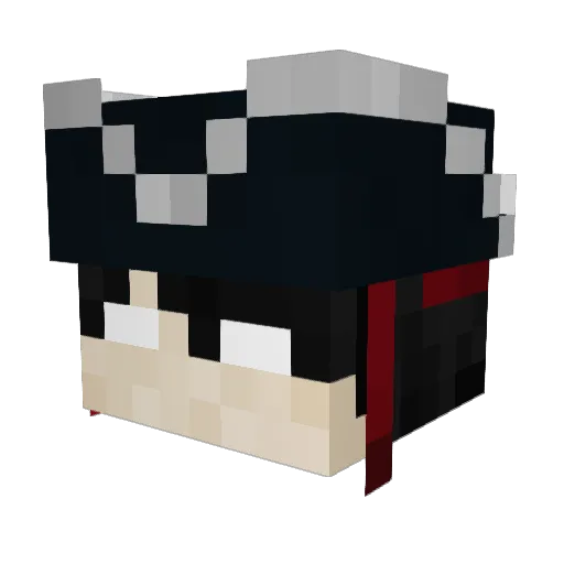 Funnel105Cakes Minecraft avatar head, 3D render