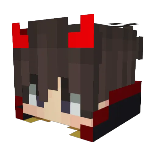 FunniestDog Minecraft avatar head, 3D render