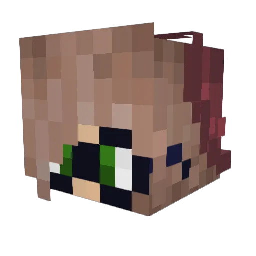Funnings Minecraft avatar head, 3D render