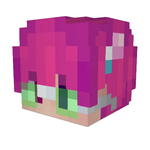 FunnyCatMC Minecraft avatar head, 3D render