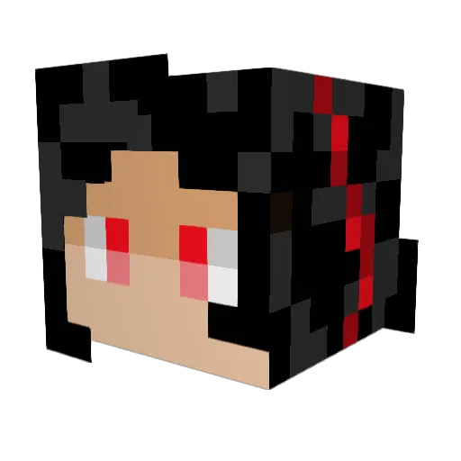 FunnyCheesePuff Minecraft avatar head, 3D render