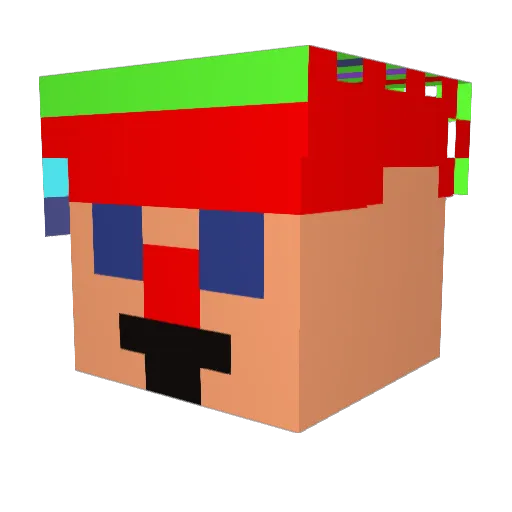 FunnyFlappers Minecraft avatar head, 3D render
