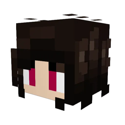 FunnyFoxxo Minecraft avatar head, 3D render