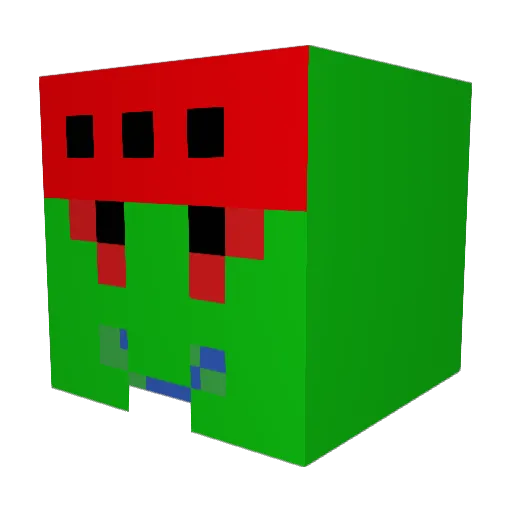 FunnyInk09 Minecraft avatar head, 3D render