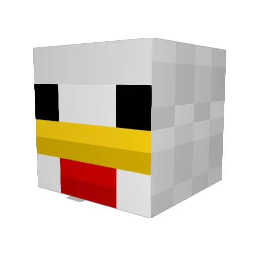 FunnyLukey Minecraft avatar head, 3D render