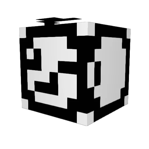 FunnyStickMan Minecraft avatar head, 3D render