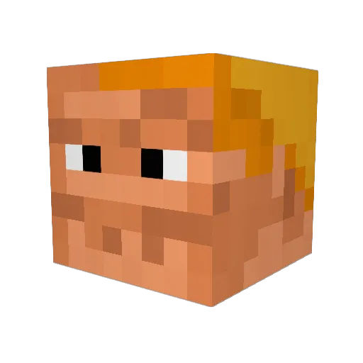 Funny_PvP_HD Minecraft avatar head, 3D render