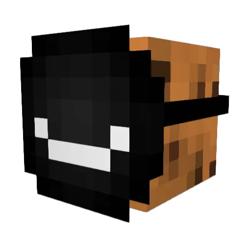 Funnyblocks Minecraft avatar head, 3D render