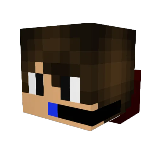 Funnybonz Minecraft avatar head, 3D render