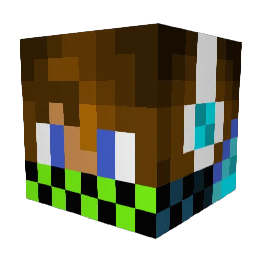 Funnycraftboy Minecraft avatar head, 3D render