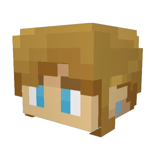 Funnymann12 Minecraft avatar head, 3D render