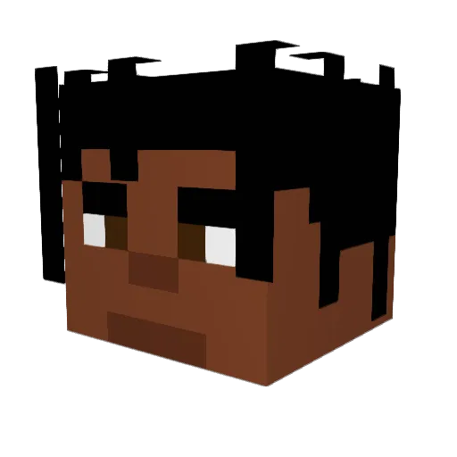 Funnyyy Minecraft avatar head, 3D render