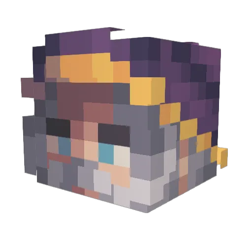 Funnz1015 Minecraft avatar head, 3D render