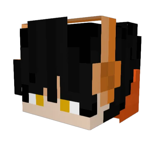 Funosv Minecraft avatar head, 3D render