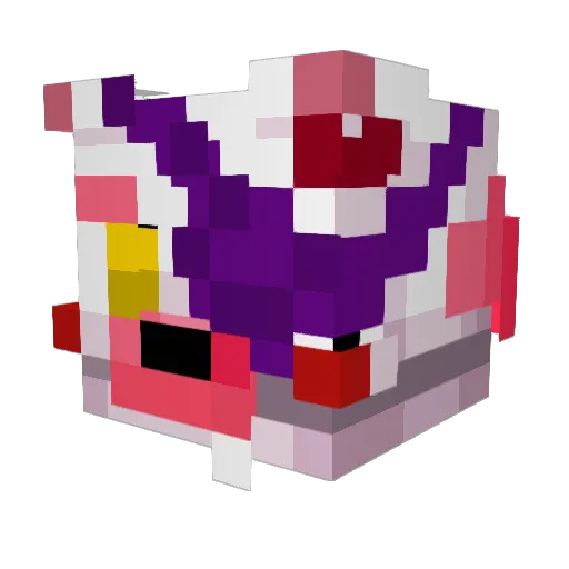 FuntimeFoxboi Minecraft avatar head, 3D render