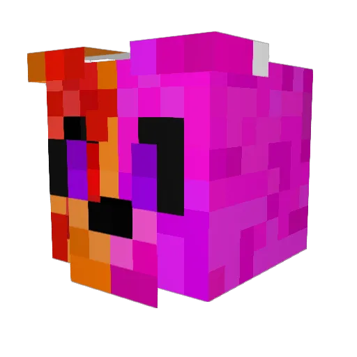 FuntimeMc Minecraft avatar head, 3D render