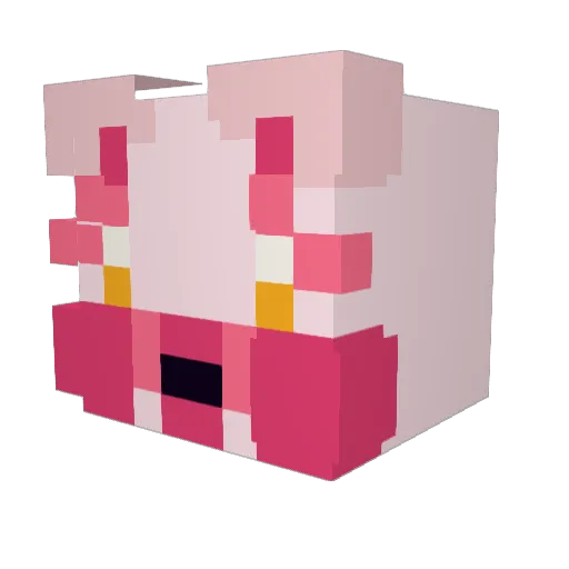 Funtimefooxylol Minecraft avatar head, 3D render