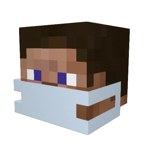 Funyguy2 Minecraft avatar head, 3D render