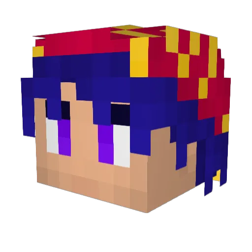 Fuqdang Minecraft avatar head, 3D render