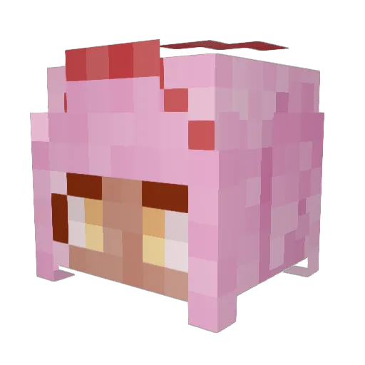 Fur3v3rY0ung Minecraft avatar head, 3D render