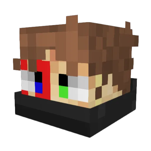 FurBlood37 Minecraft avatar head, 3D render