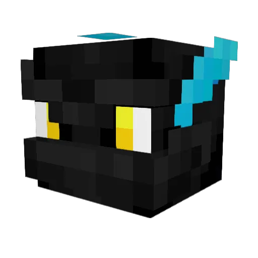 FurDiedrich Minecraft avatar head, 3D render