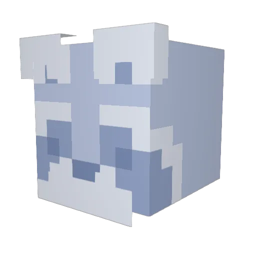 Fur_FatherTed Minecraft avatar head, 3D render