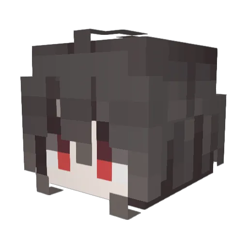 Furaya_ Minecraft avatar head, 3D render