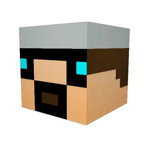 FurballPlays Minecraft avatar head, 3D render